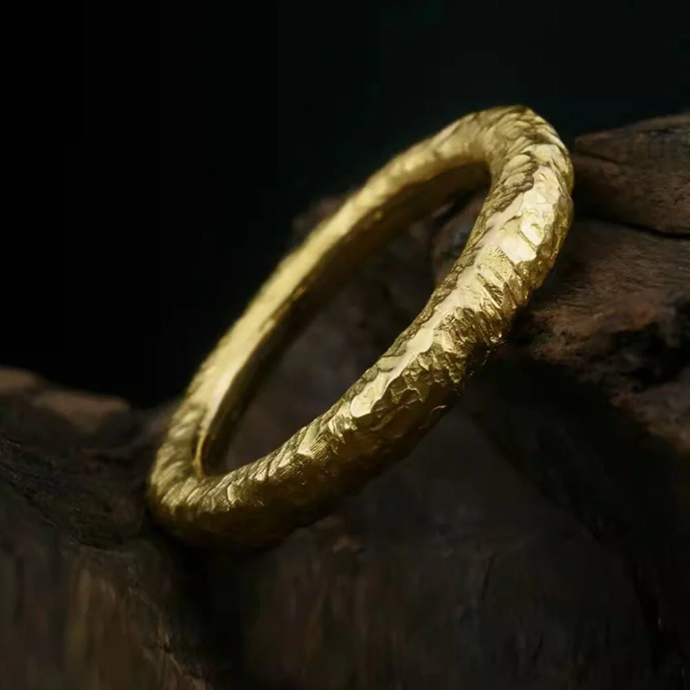 4mm Hammered Donut Ring - Image 5