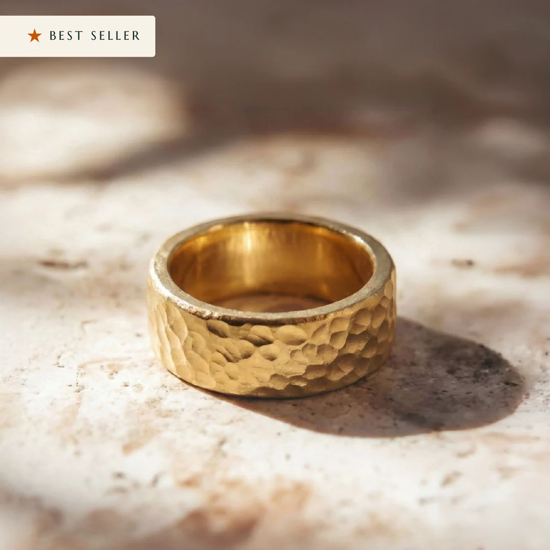 10mm 1oz Hammered Flat Band - Image 10