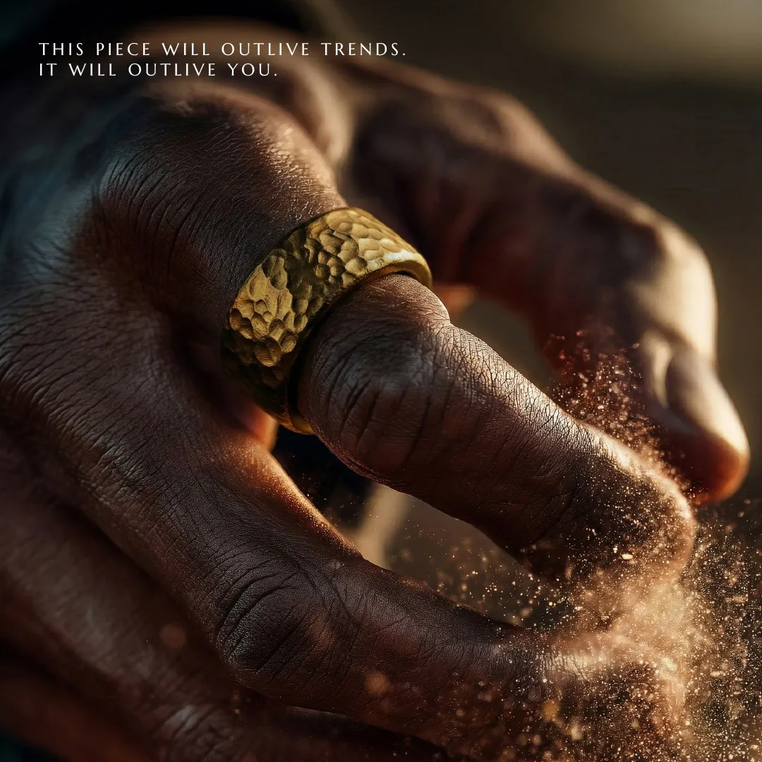 10mm 1oz Hammered Flat Band - Image 5