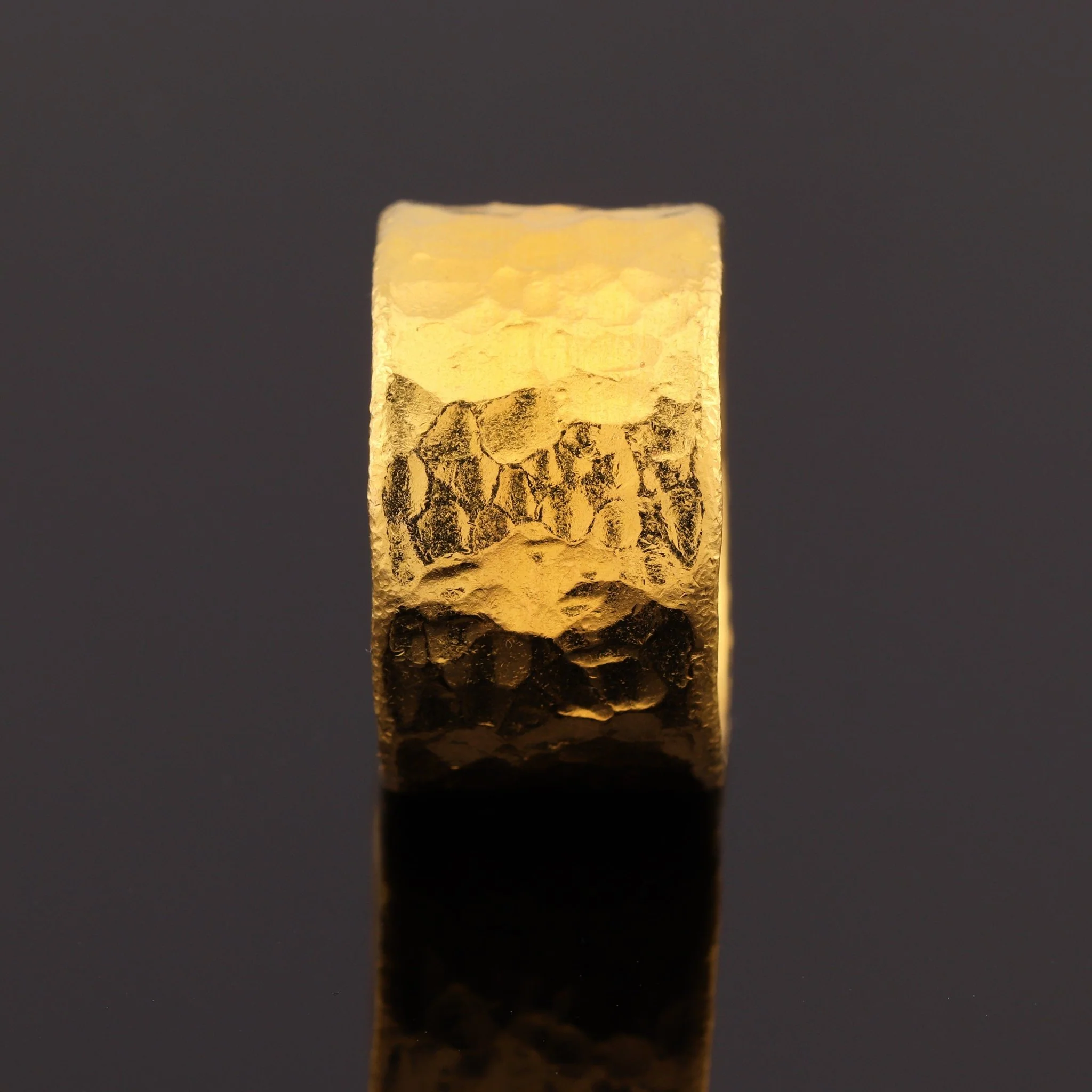 13mm 1oz Hammered Flat Band - Image 6