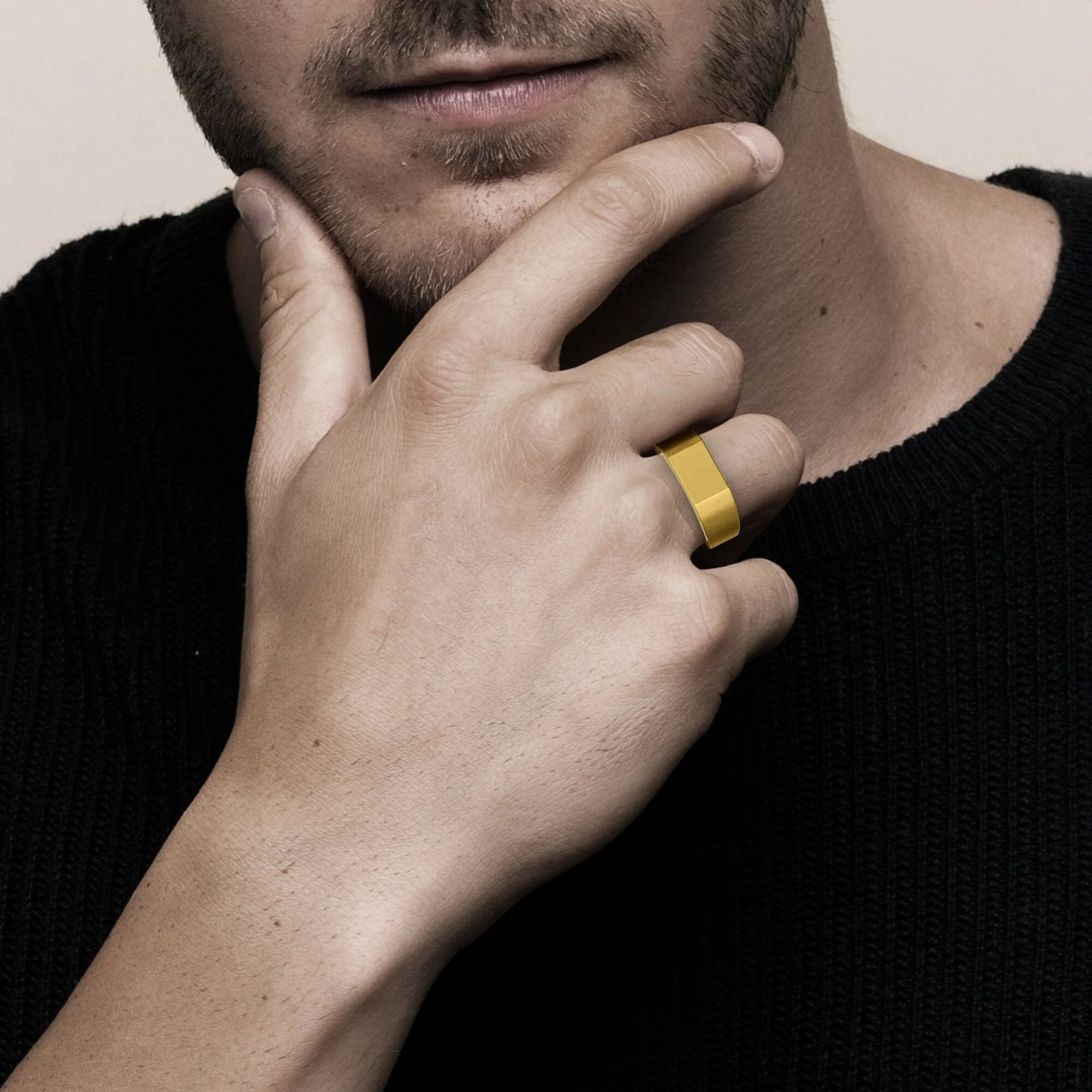 Rectangle Signet Ring - Image 6