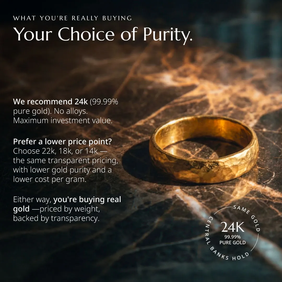 4mm Hammered Band Ring - Image 4