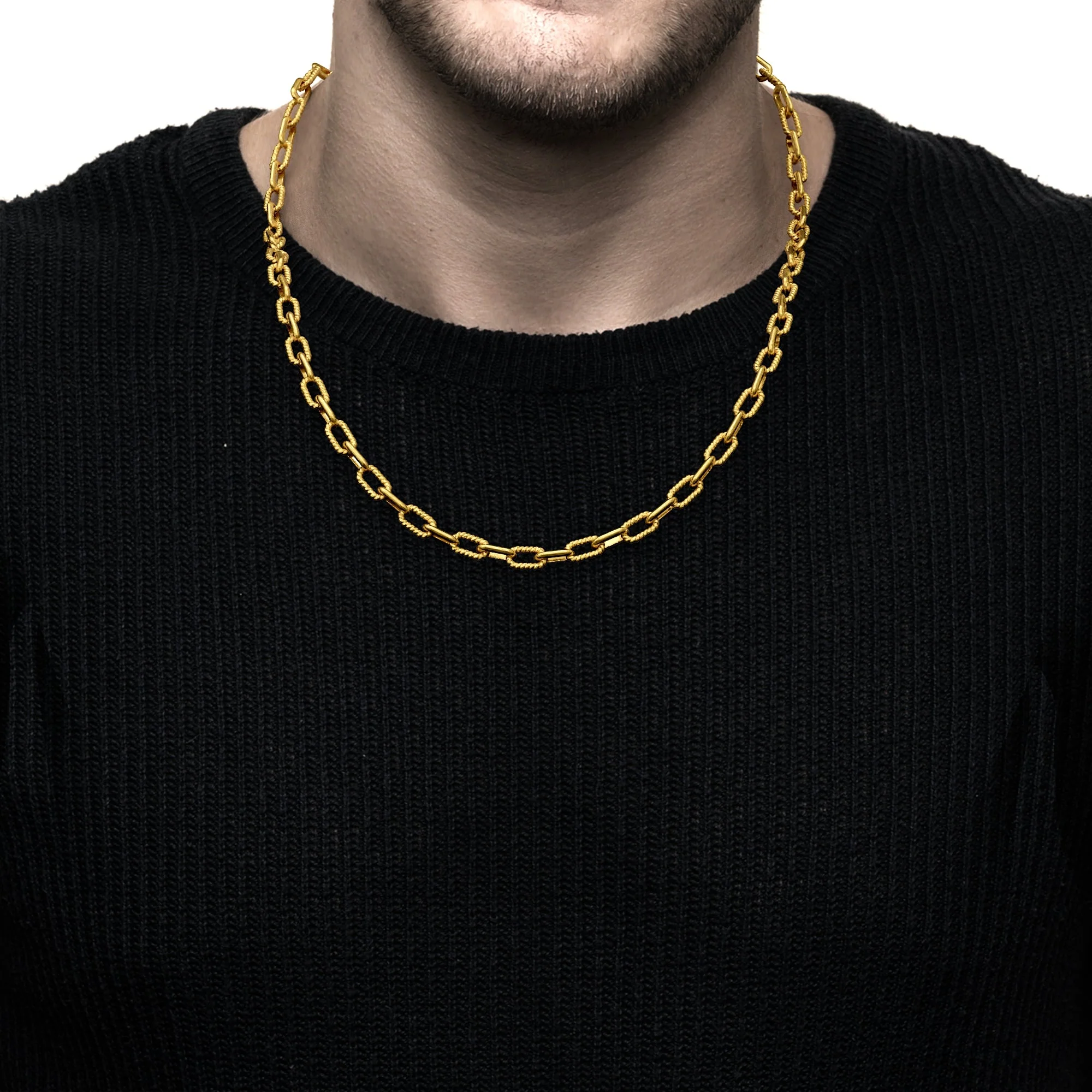 6mm Textured Chain Necklace - Image 3