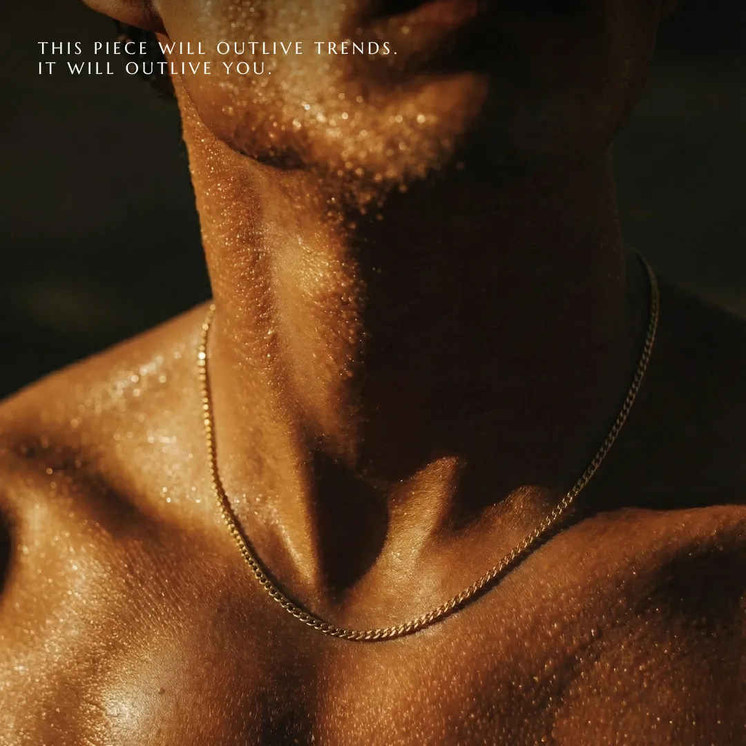 3mm Curb Chain Necklace - Image 11